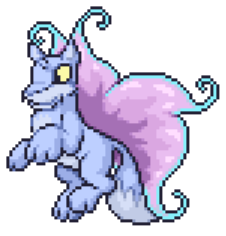 A fairy Lupe from Neopets, lovingly hand pixeled in 16 bits.