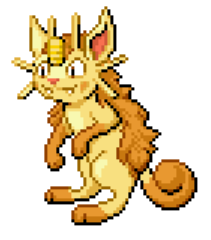 Meowth/Mightyena fusion for Pokemon Infinite Fusion.